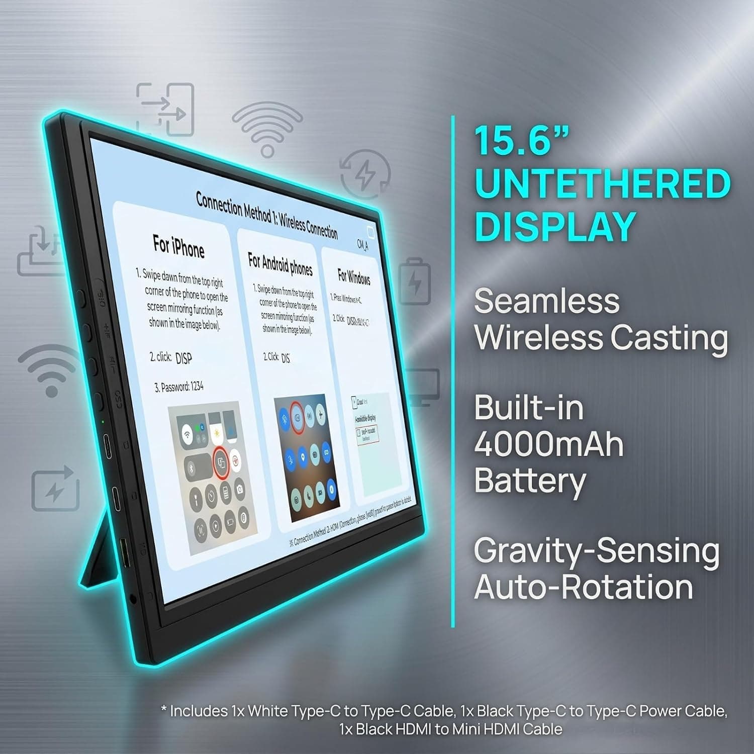 DuoView 15.6" AirLite Wireless Portable Monitor view 4