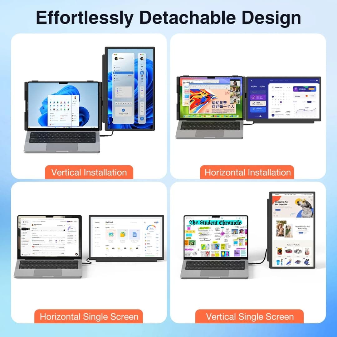 DuoView 15.6 FHD Foldable Portable Monitor view 3