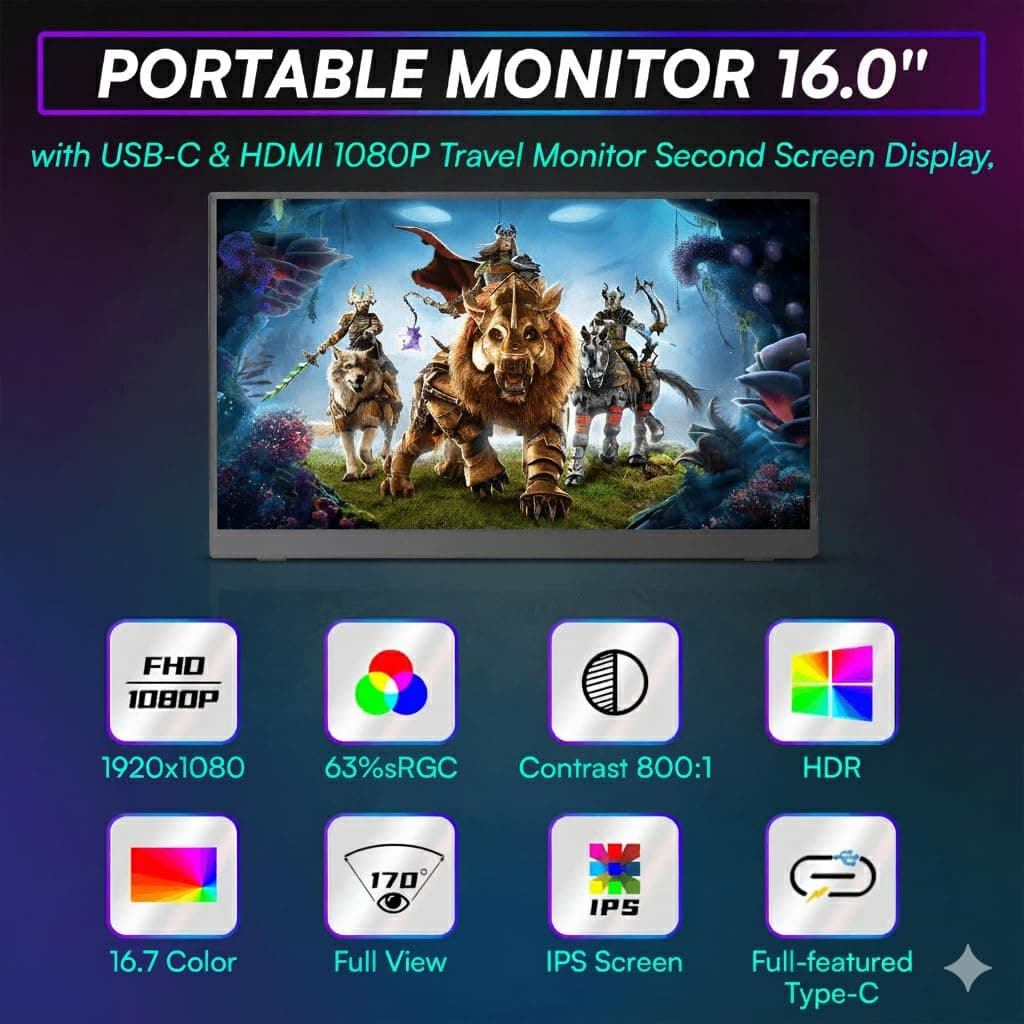 DuoView 16" WideStand Portable Monitor view 4