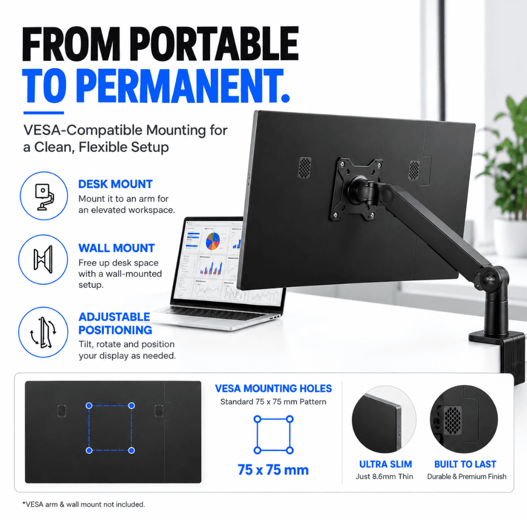 DuoView 23.8" 2.5K QHD 180Hz Gaming Portable Monitor view 2