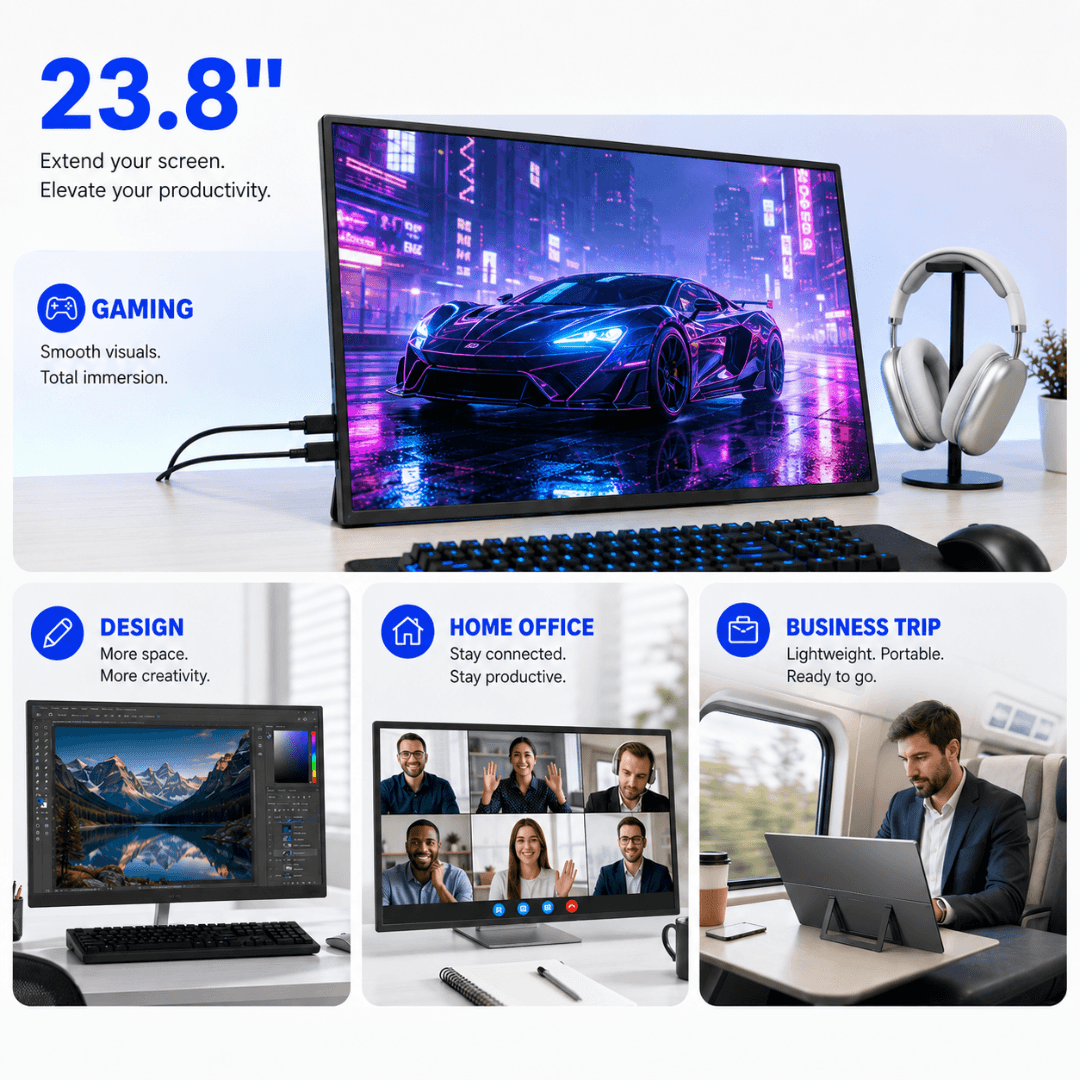 DuoView 23.8" 2.5K QHD 180Hz Gaming Portable Monitor view 9
