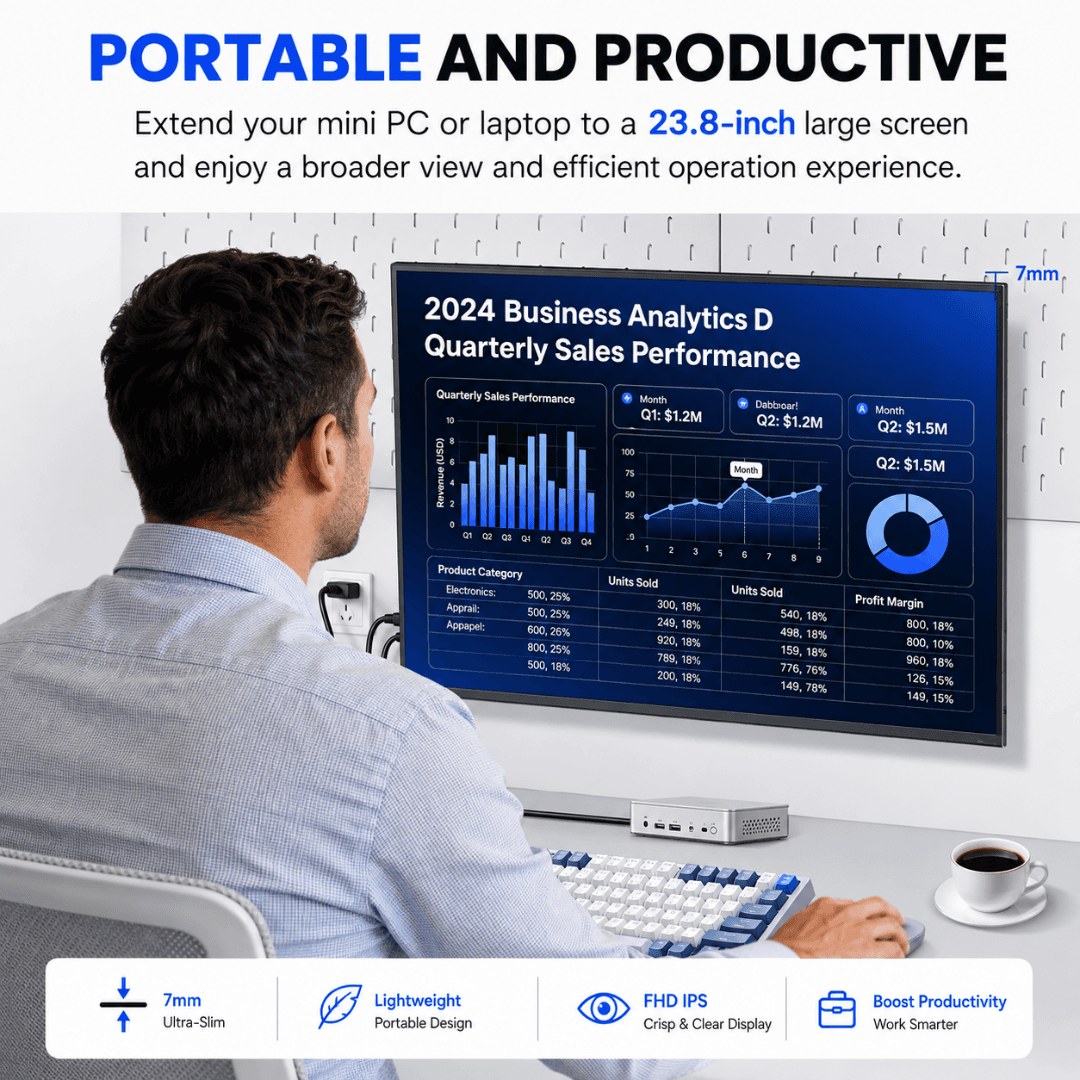 DuoView 23.8" 2.5K QHD 180Hz Gaming Portable Monitor view 10
