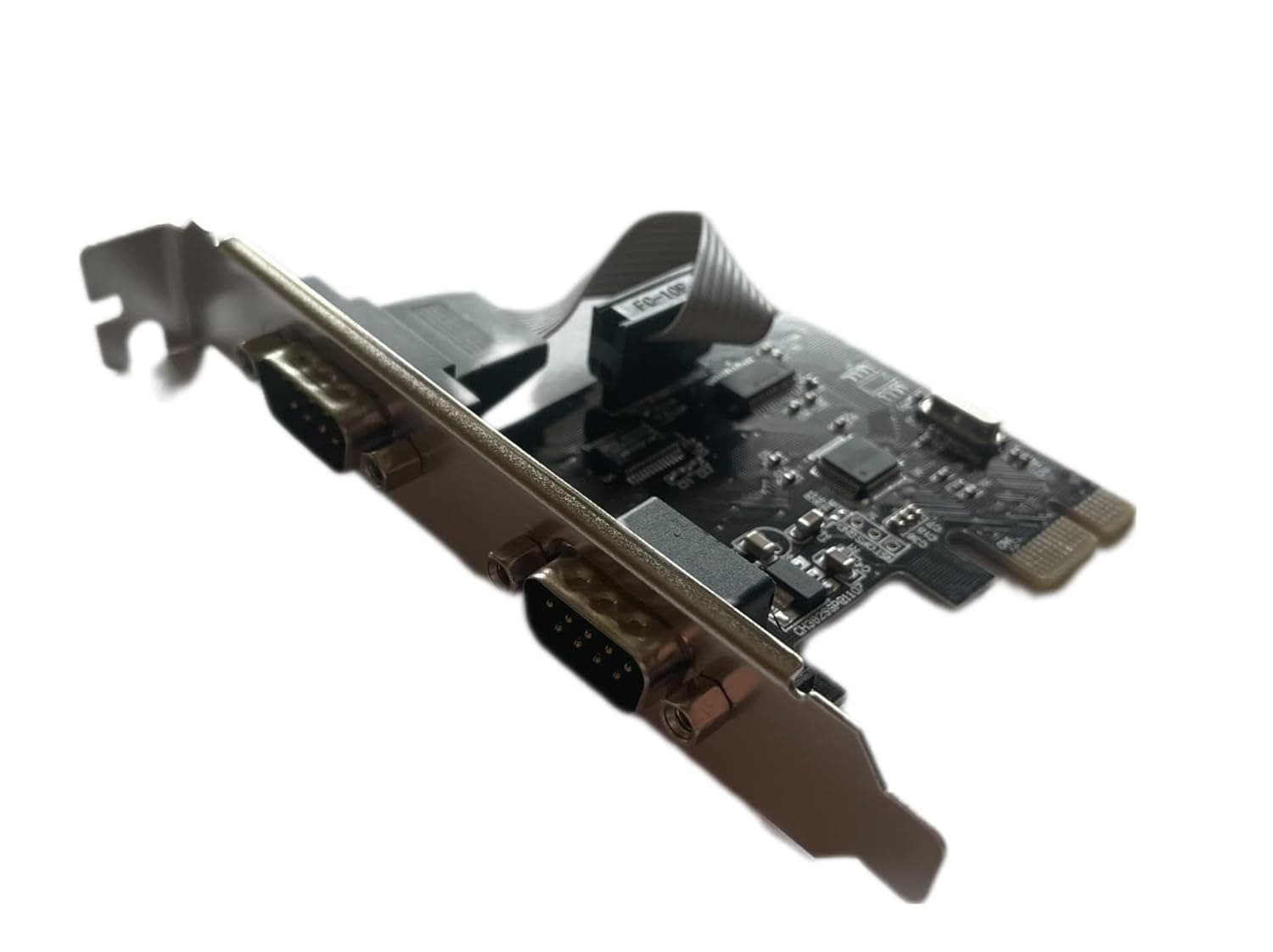 PCI Express 2 Port Serial Card, PCIe to RS232 (DB9) COM Port Adapter with Low Bracket view 2