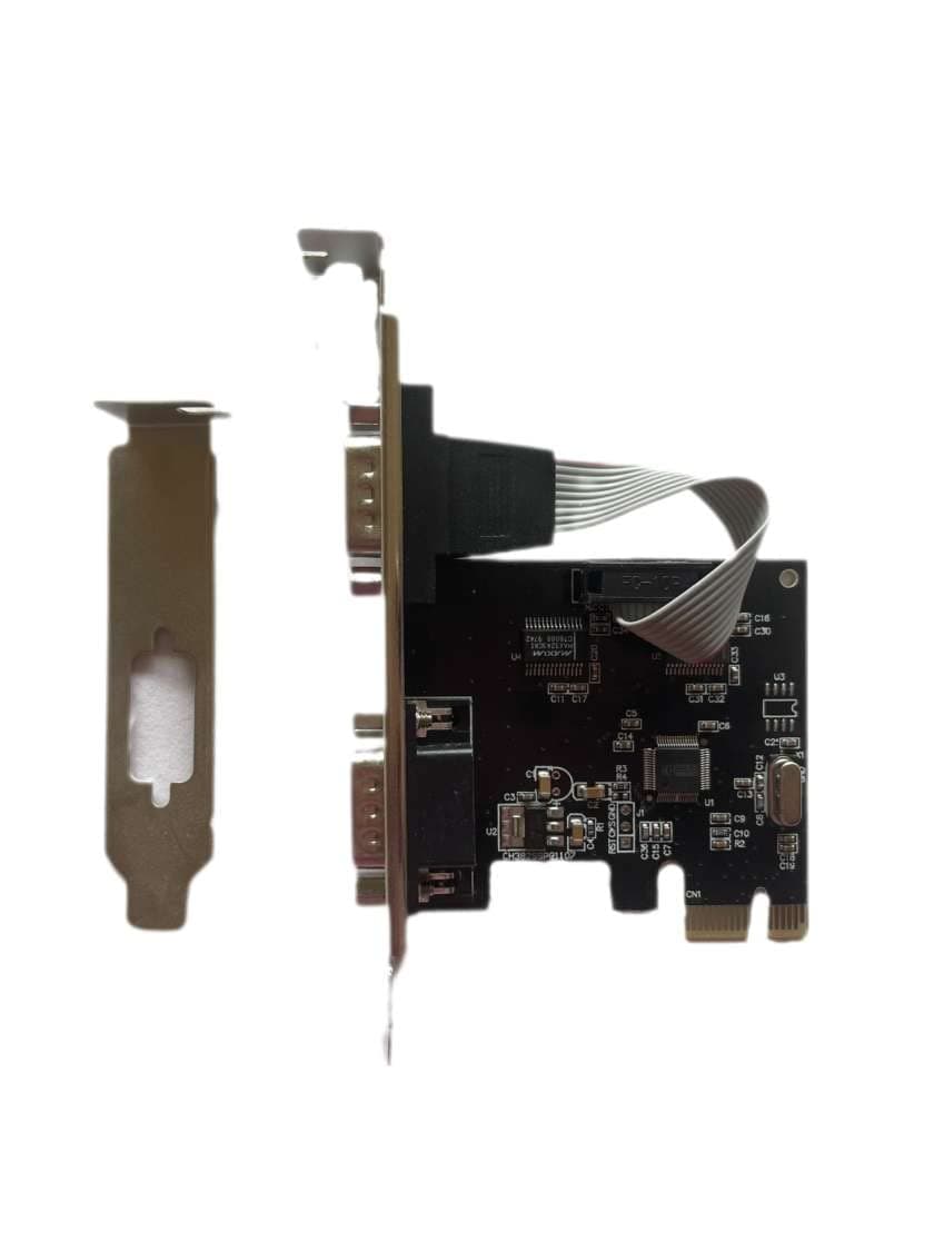 PCI Express 2 Port Serial Card, PCIe to RS232 (DB9) COM Port Adapter with Low Bracket view 3