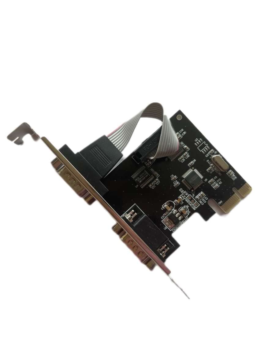 PCI Express 2 Port Serial Card, PCIe to RS232 (DB9) COM Port Adapter with Low Bracket view 4