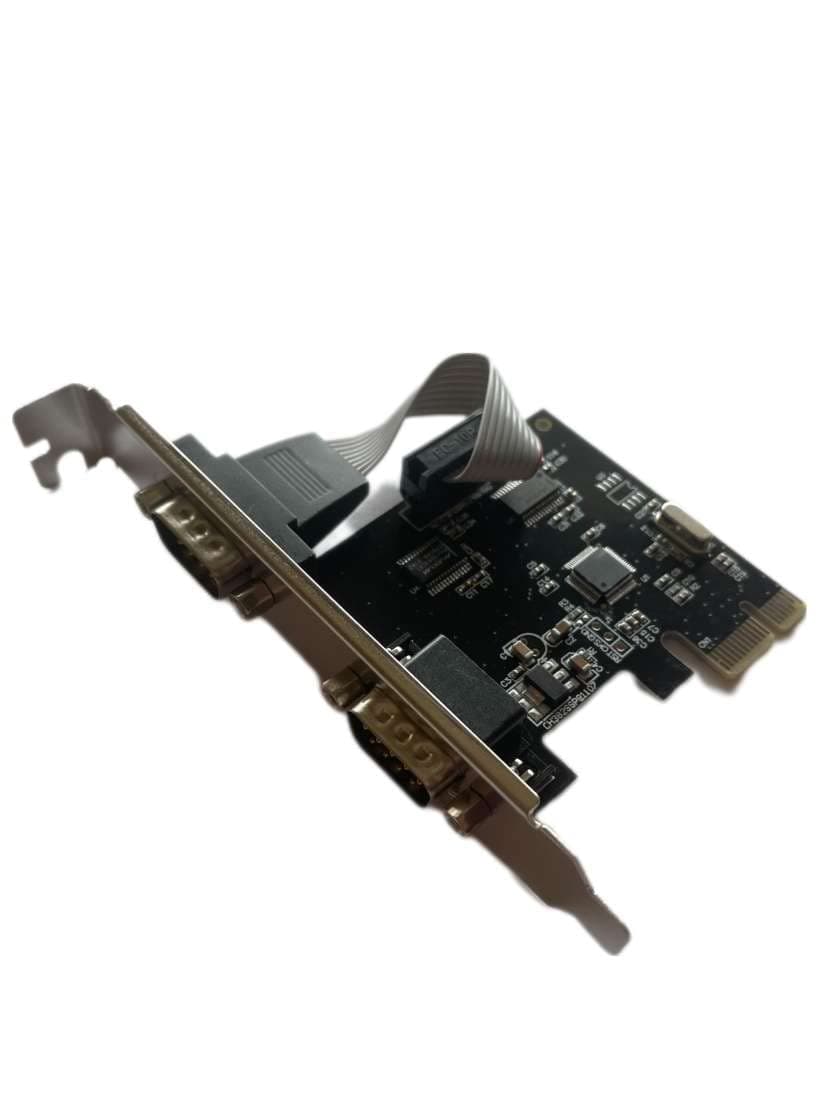PCI Express 2 Port Serial Card, PCIe to RS232 (DB9) COM Port Adapter with Low Bracket view 5