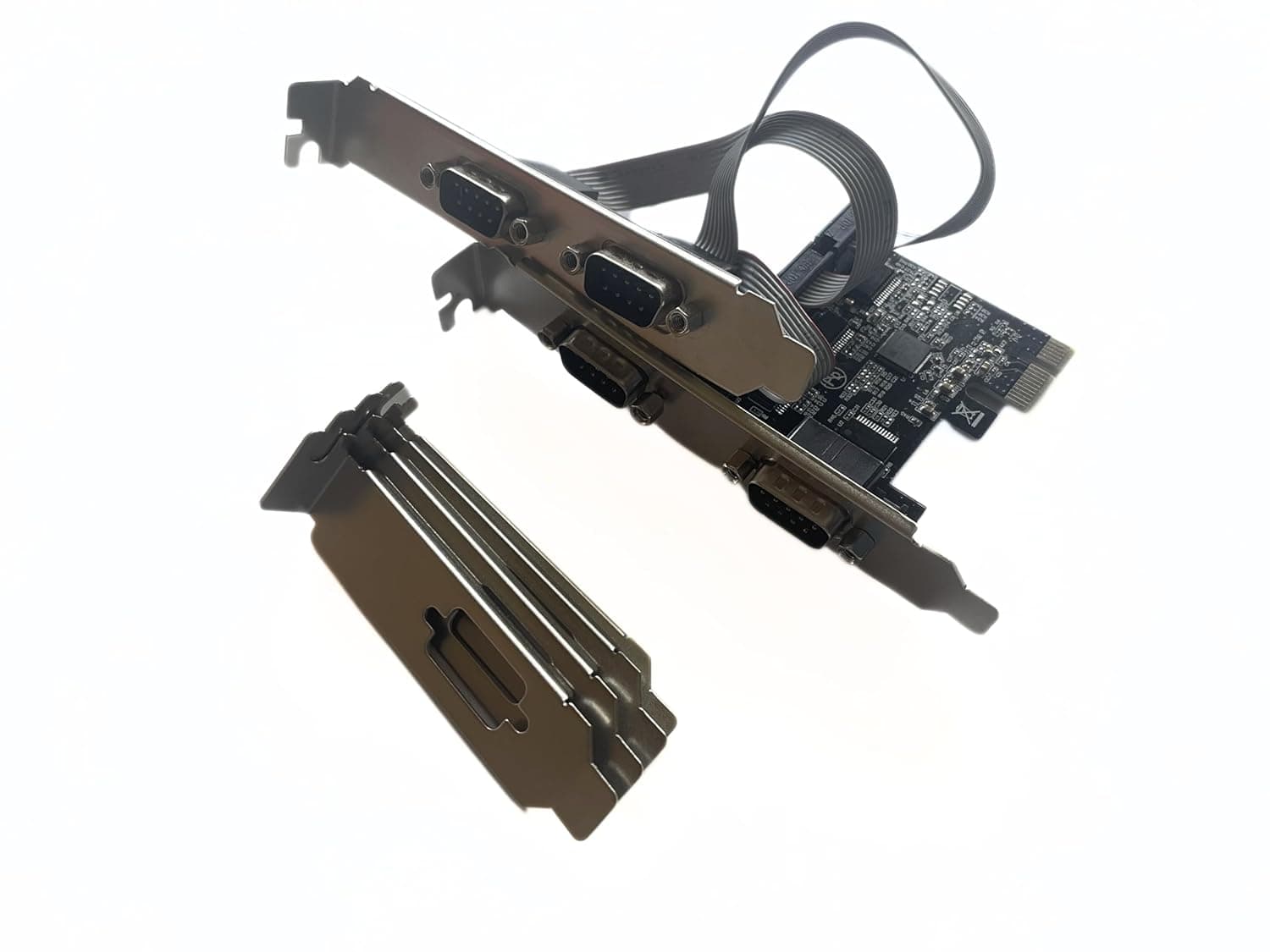 PCI Express 4 Port Serial Card, PCIe to RS232 (DB9) COM Port Adapter with Low Bracket view 2