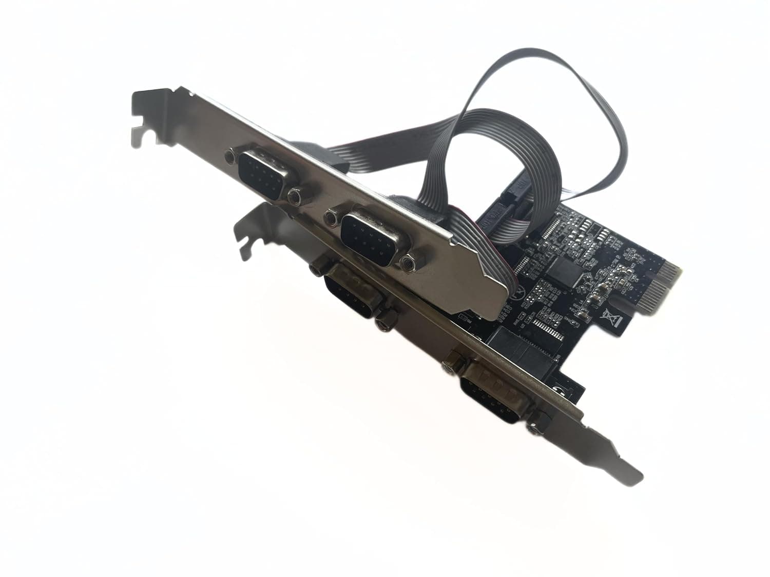 PCI Express 4 Port Serial Card, PCIe to RS232 (DB9) COM Port Adapter with Low Bracket view 3