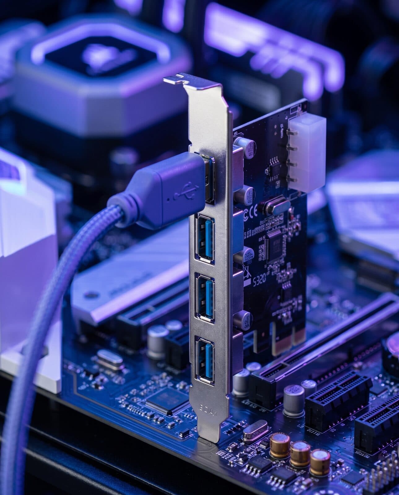 PCI Express Card 4 Port USB 3.0 up to 5 Gbps Speed PCIe Card