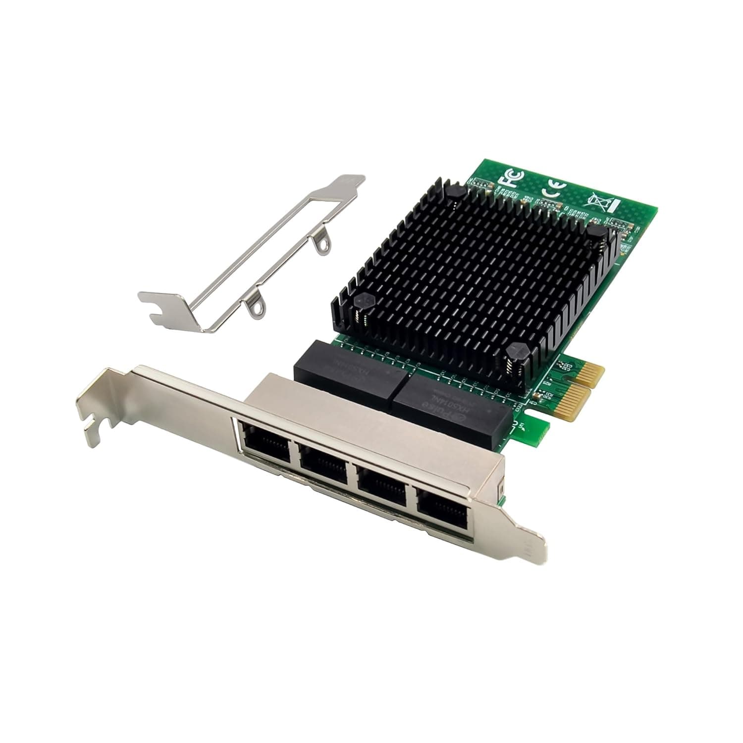 RJ45 Quad Port, Intel 82571, 1 GbE, PCIE x1/x4/x8/x16 INTEL 9404 COMPATIBLE view 2