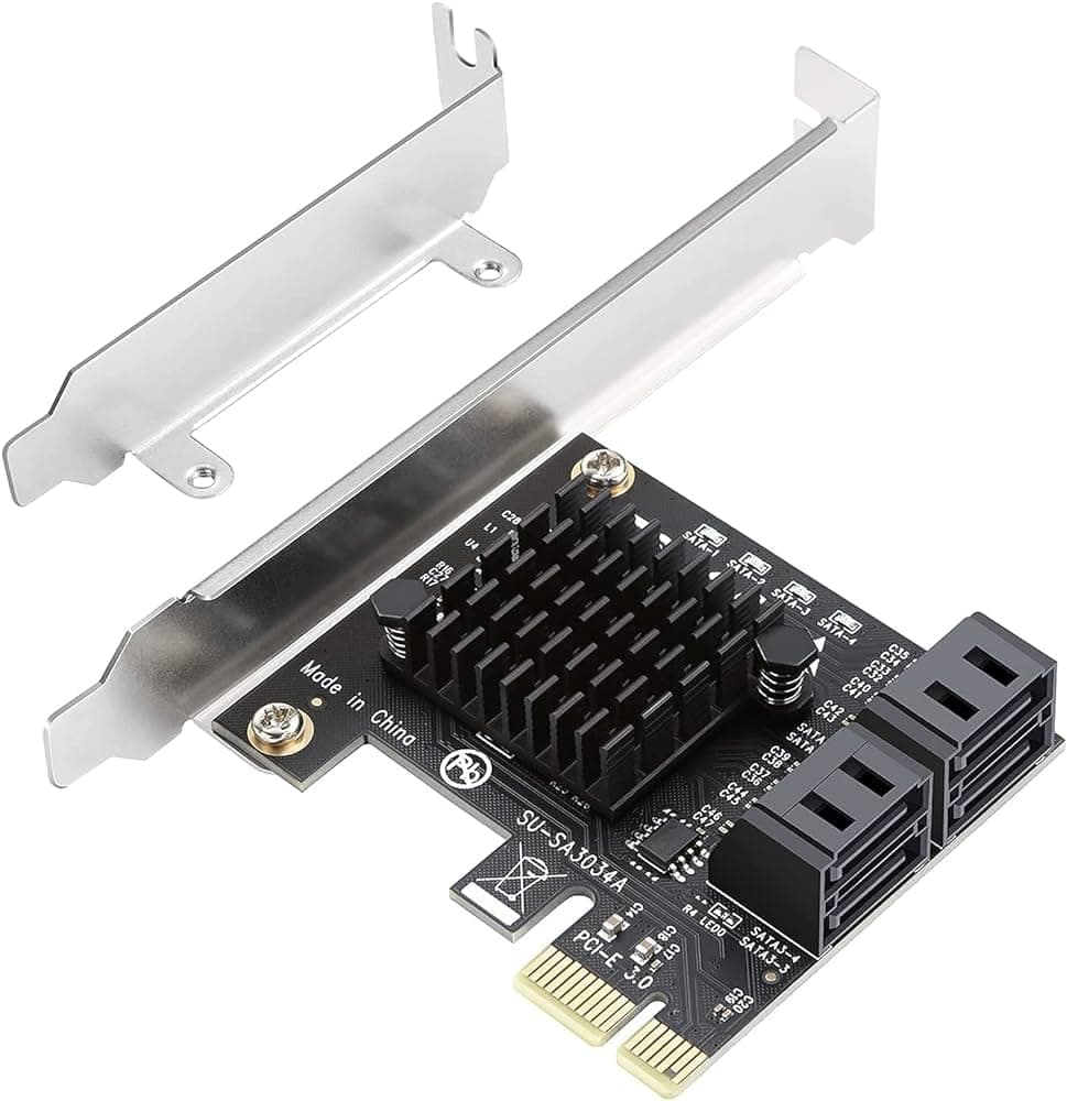 PCIe SATA Card, PCI Express to SATA Expansion Card, 6Gbps 4-Port view 2