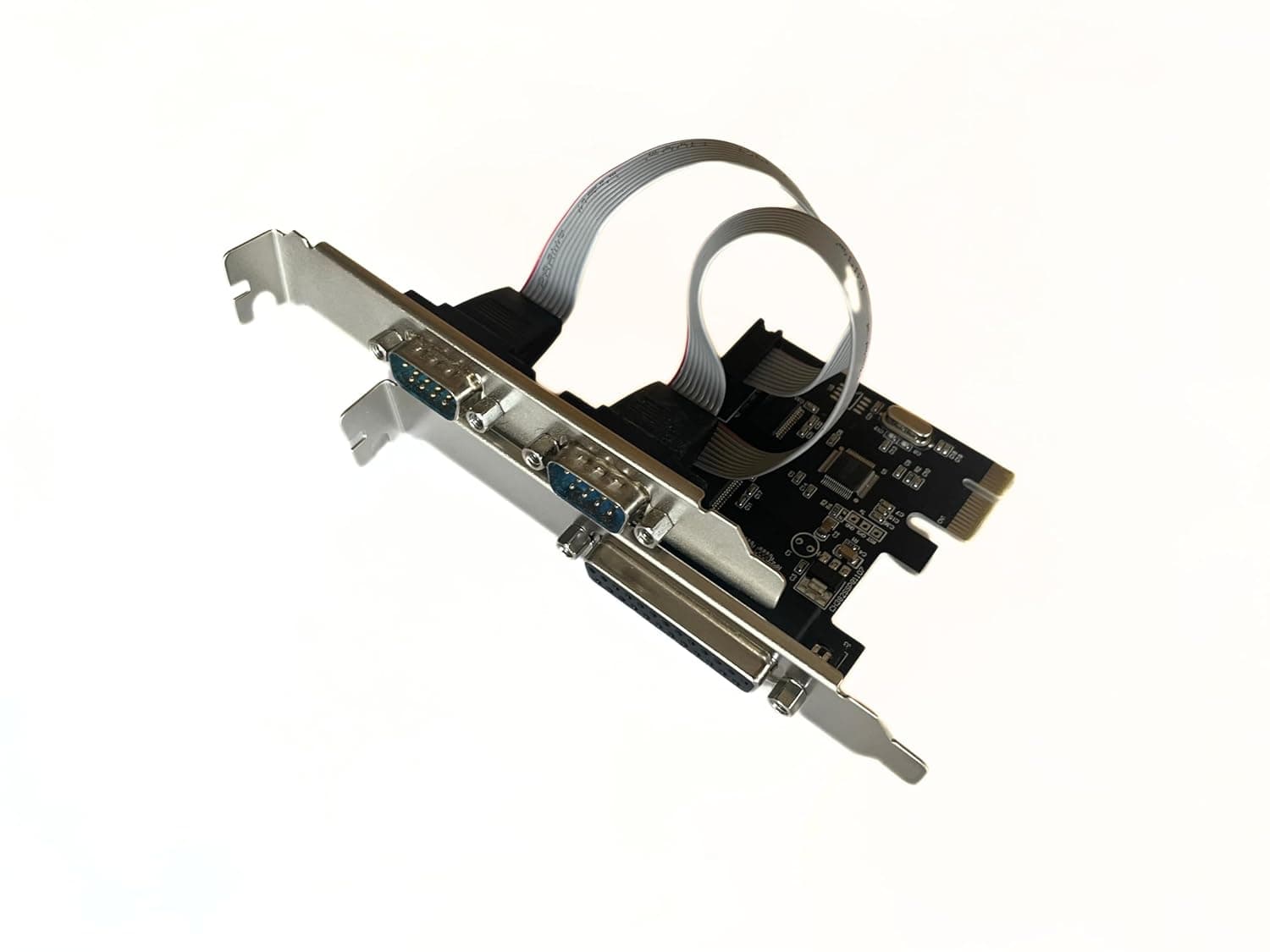 PCI Express 2 Port Serial + 1 Port Parallel Card, PCIe to RS232 & DB25 Parallel Combo Card view 4