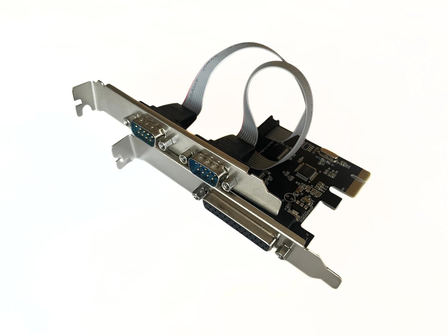 PCI Express 2 Port Serial + 1 Port Parallel Card, PCIe to RS232 & DB25 Parallel Combo Card view 5