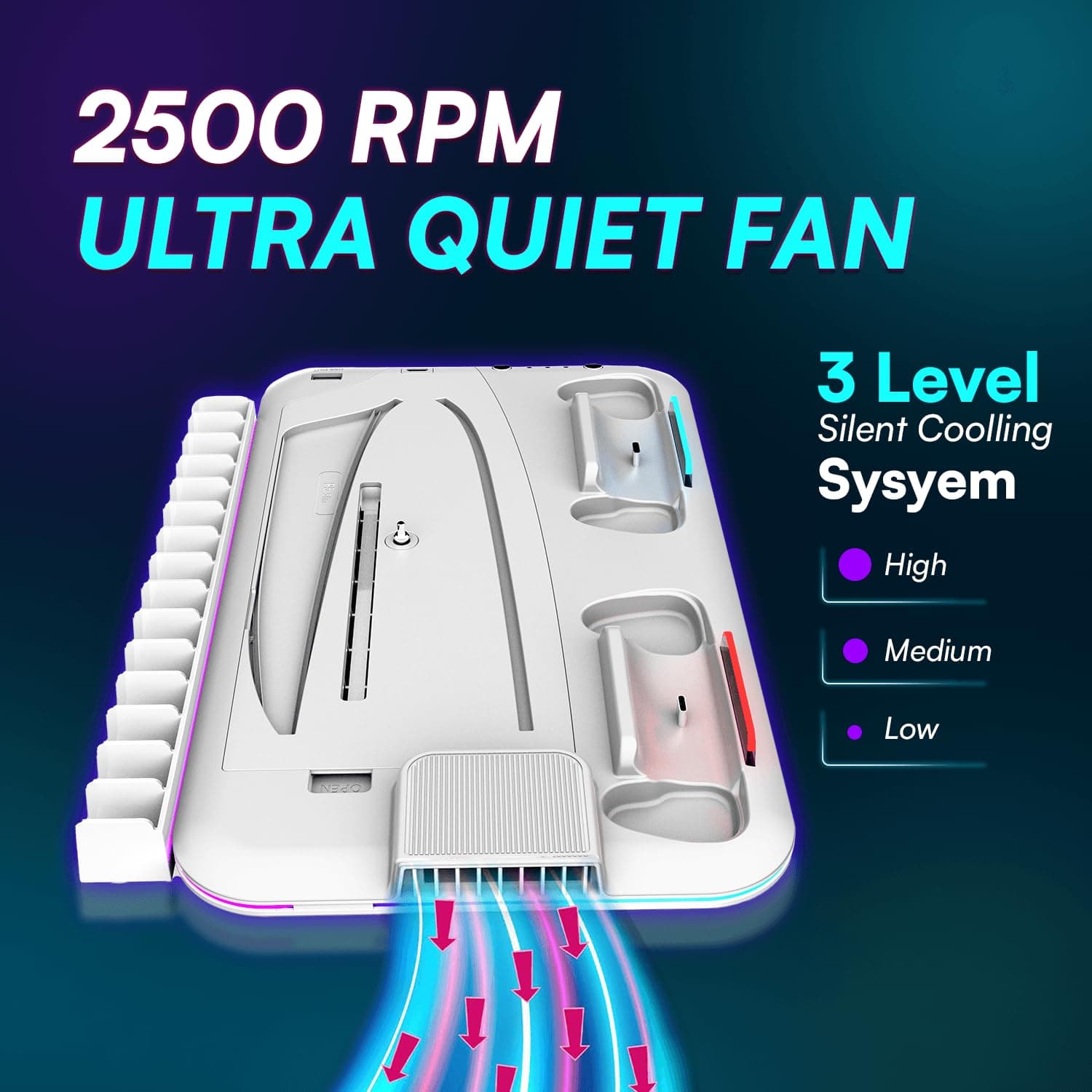 PS5 RGB Dual Cooling Dock & Charging Station view 5