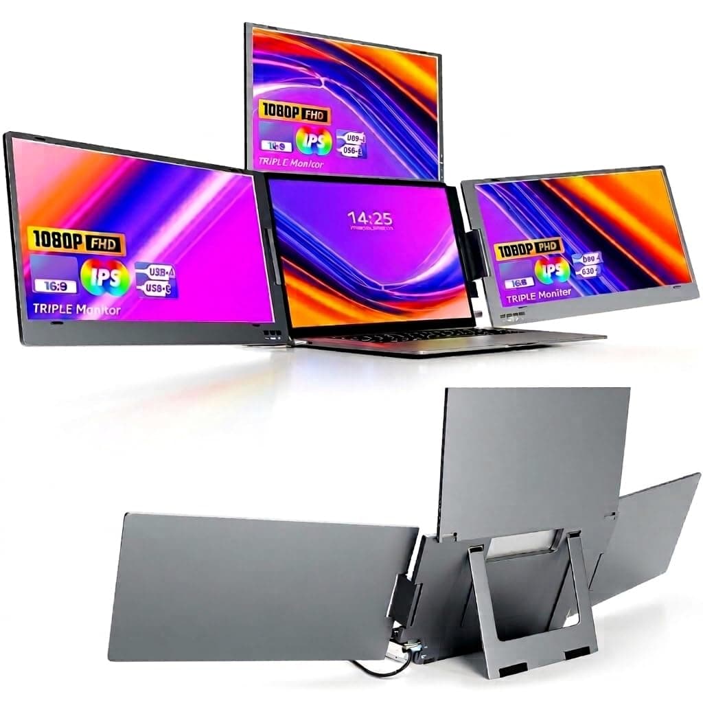 QuadView 14" UltraView Quad Monitor Laptop Screen Extender view 3