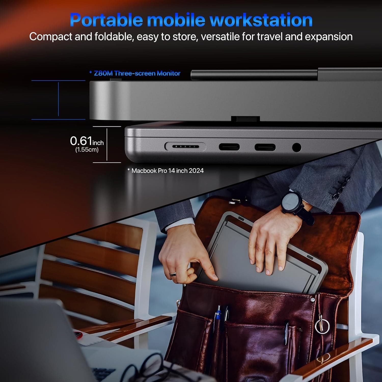 QuadView 15.6" UltraView Pro Quad Monitor Laptop Screen Extender view 5