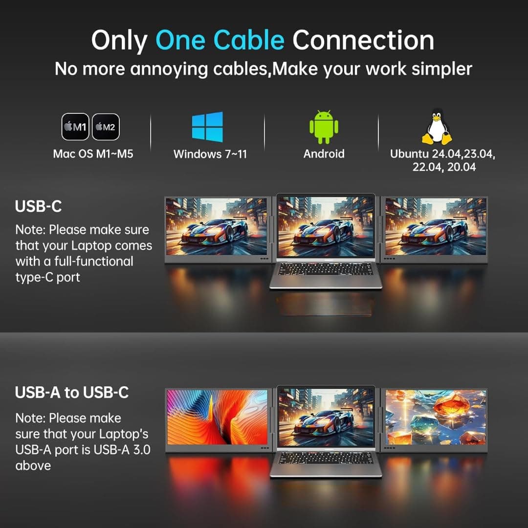 TriView 15.6" OneConnect Portable Monitor Laptop Screen Extender view 5