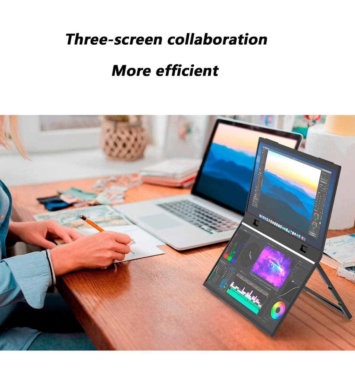 TriView 15.6" VertiFlex Portable Monitor Laptop Screen Extender view 3