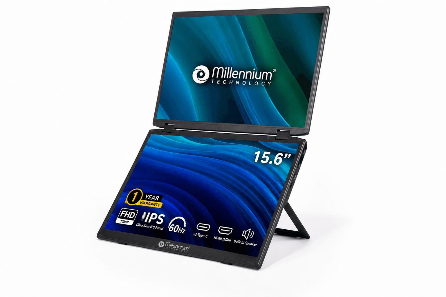 TriView 15.6" VertiFlex Portable Monitor Laptop Screen Extender view 2